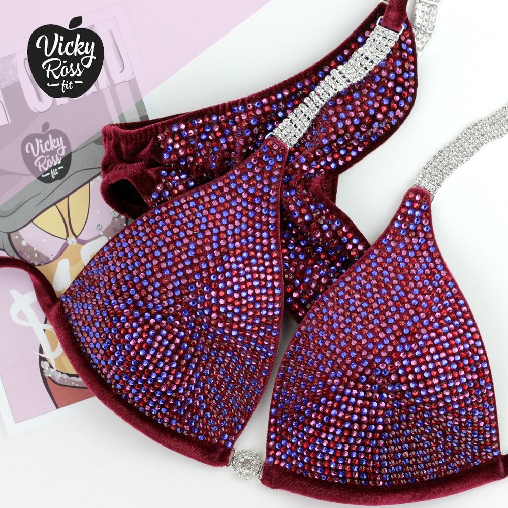 Pro Multi Color Cranberry Npc Ifbb Fitness Bikini